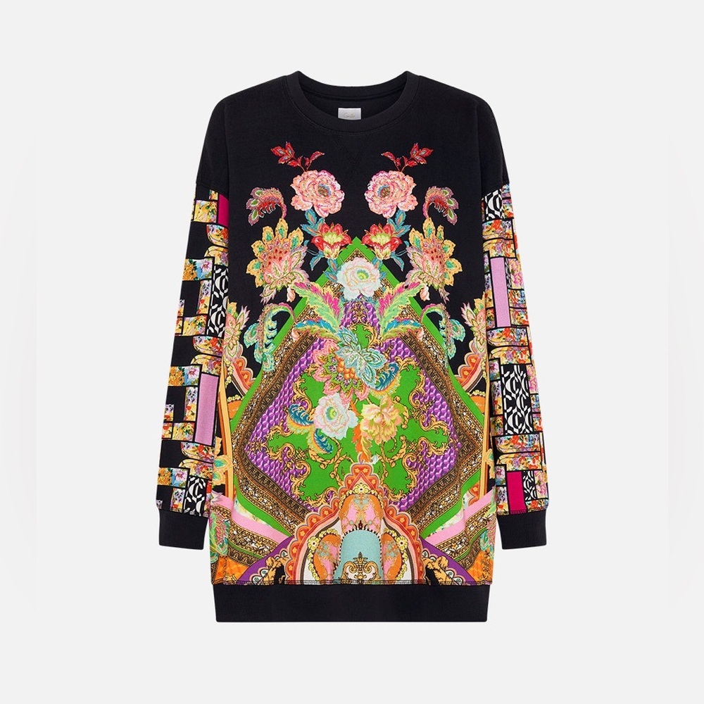 New! Camilla Multicolor Signora Milano Oversized Sweater 🖤 Small - Picture 5 of 16